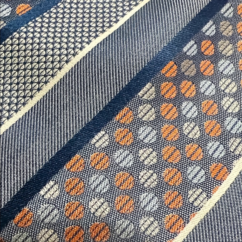 Steven Alan Blue and Orange Patterned Tie - Picture 3 of 6